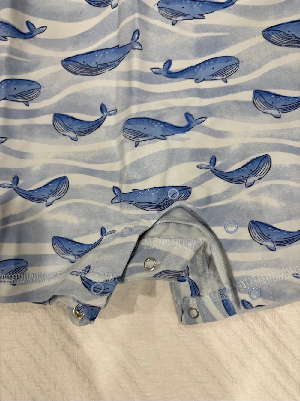 Little Me Whale Long Sleeve Rashguard Swimsuit